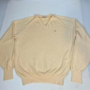Vintage Christian Dior Monsieur Orlon Acrylic V Neck Logo Pullover Sweater Mens